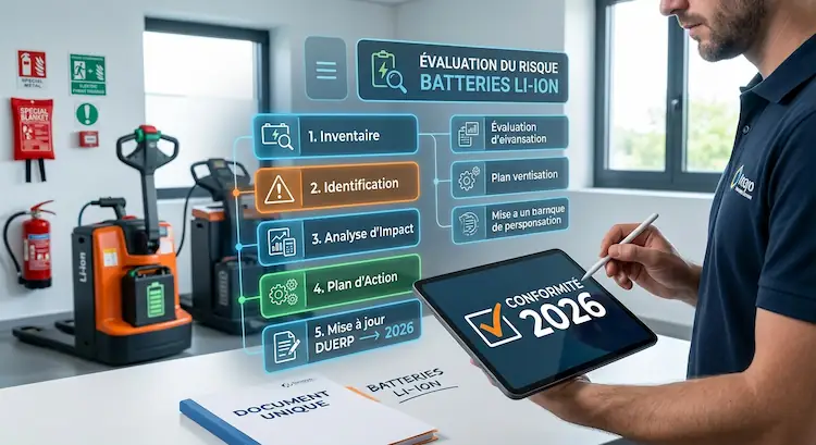 DUERP et batteries Li-ion : comment intégrer ce risque émergent en 2026 ?