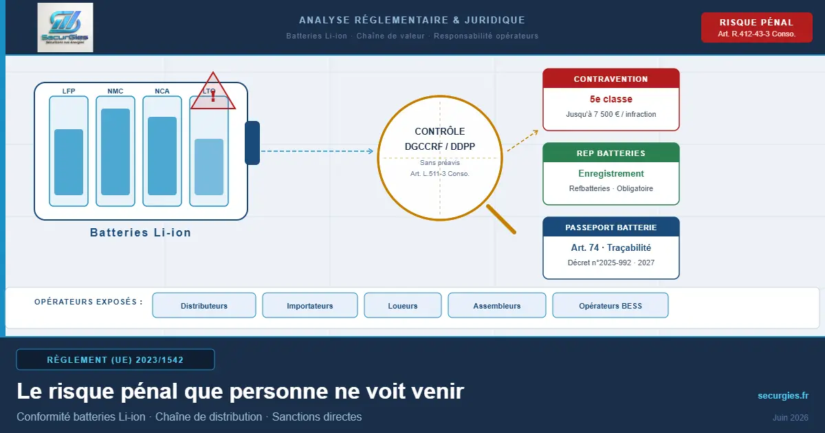 Règlement batteries (UE) 2023/1542 : le risque pénal que personne ne voit venir